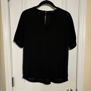 Lulu's Elegant Black Blouse